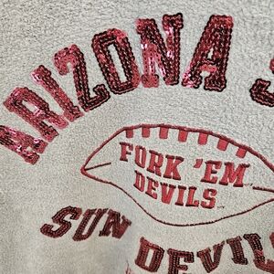 Victoria's Secret Gray and Red Sequin Sweatshirt